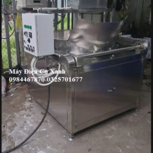 Máy chiên công nghiệp tự động đảo liệu và nâng hạ giỏ chiên bằng điện