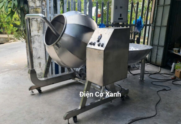Máy trộn lồng quay có lắp bộ thổi gió nhiệt