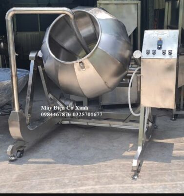 Máy trộn thực phẩm lồng quay có chức năng sấy thổi nhiệt bằng hơi nóng