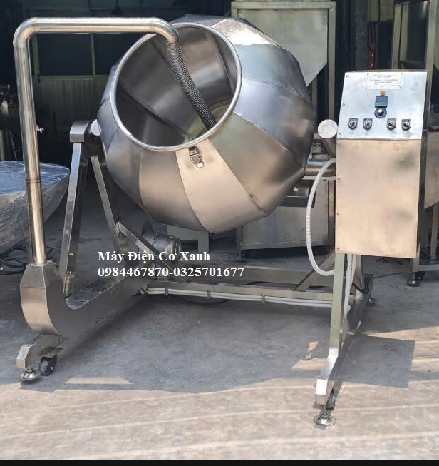 Máy trộn thực phẩm lồng quay có chức năng sấy thổi nhiệt bằng hơi nóng