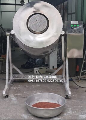 Máy rang hạt trống quay tự động