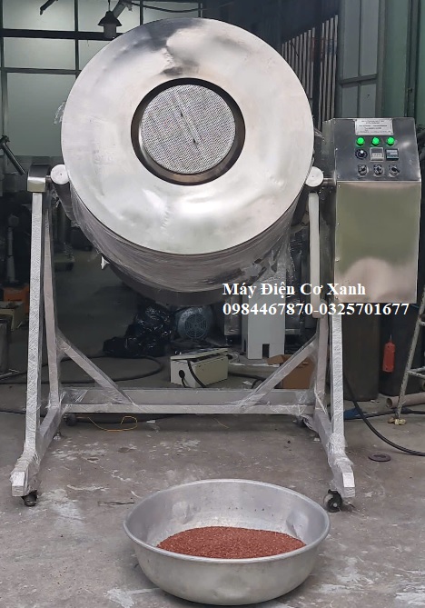 Máy rang tẩm ướp gia vị cho hạt: đậu hà lan, đậu nành, đậu xanh lồng, đậu đỏ