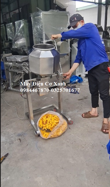 Máy trộn tẩm ướp gia vị cho cớm dẹp, hạt điều, đậu phọng, mức xoài, bột khô, tẩm ướp thực phẩm